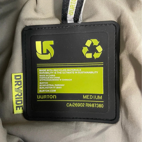 Burton dream dry ride women’s snowboarding jacket yellow plaid medium thermal - Picture 14 of 14